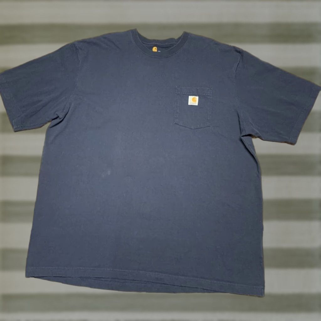Carhartt VINTAGE Carhartt Shirt Mens 2XL Blue Original Fit Short Sleeve Pocket Workwear Logo Size US XXL / EU 58 / 5 - 1 Thumbnail