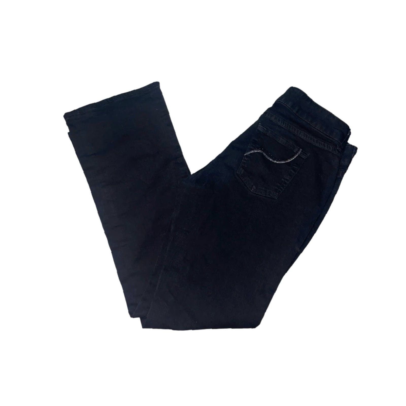 Lee Lee Riders By Lee Women's Jeans 10 M Mid Rise Straight Black Stretch Denim 32x32 Size 32" / US 10 / IT 46 - 2 Thumbnail
