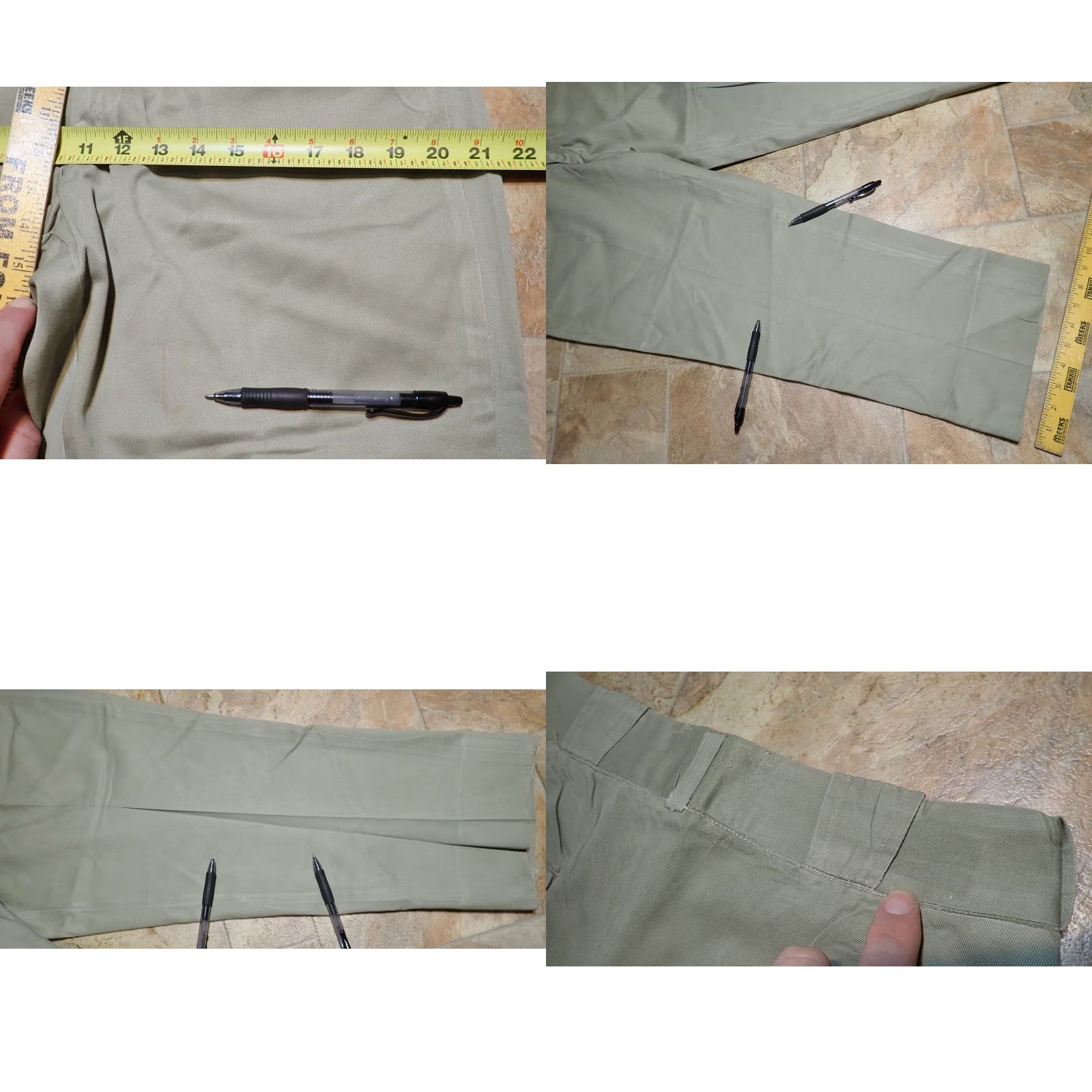 Vintage VINTAGE Gerber Uniforms Chino Pants 29x25 Regular Blue? 40s 50s USA Talon 42 Zipper Mens Workwear Distressed 5-Pocket Readable Measurements Size US 29 - 8 Thumbnail