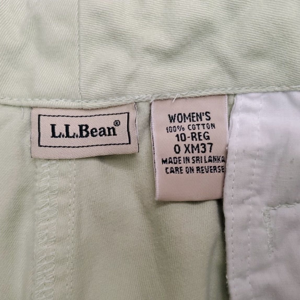Vintage VINTAGE LL Bean Shorts Womens 10 Regular Green Cotton Twill Chino Outdoor Casual Gorp Size 32" / US 10 / IT 46 - 2 Thumbnail