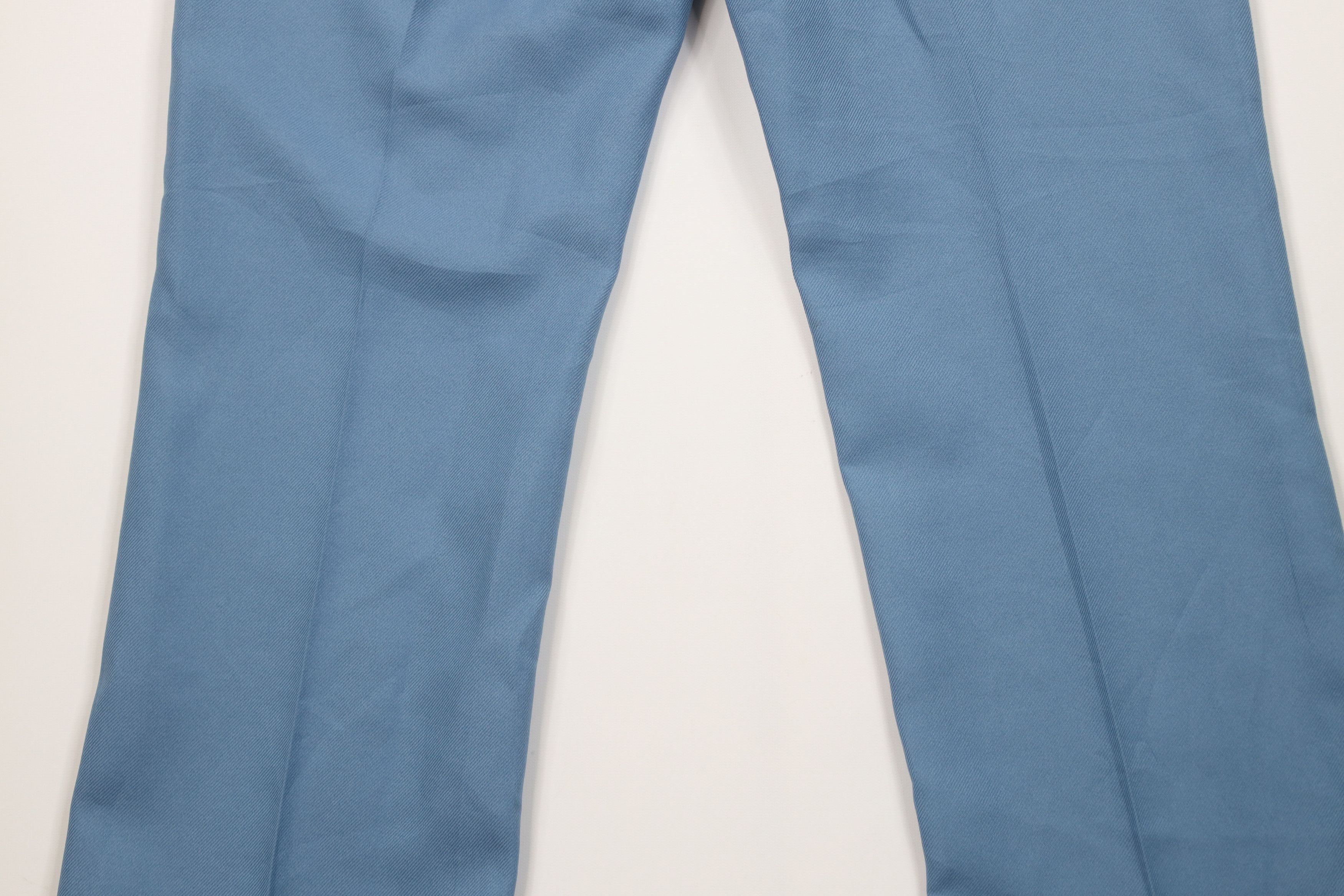 Vintage Vintage 70s Streetwear Knit Flared Wide Leg Chino Pants Blue Size US 36 / EU 52 - 9 Thumbnail