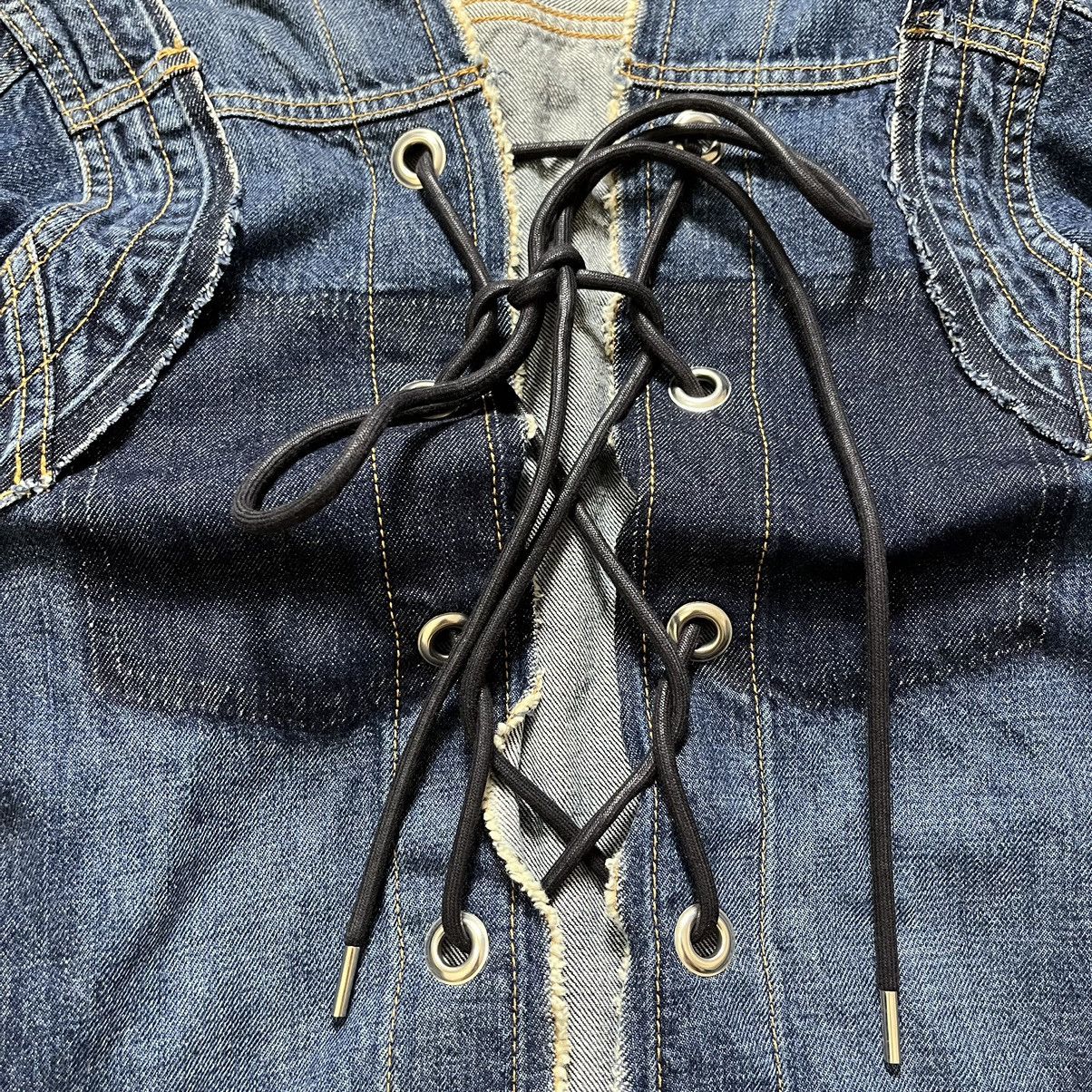 Sacai Sacai Lace Up Denim Jacket Size S / US 4 / IT 40 - 5 Thumbnail