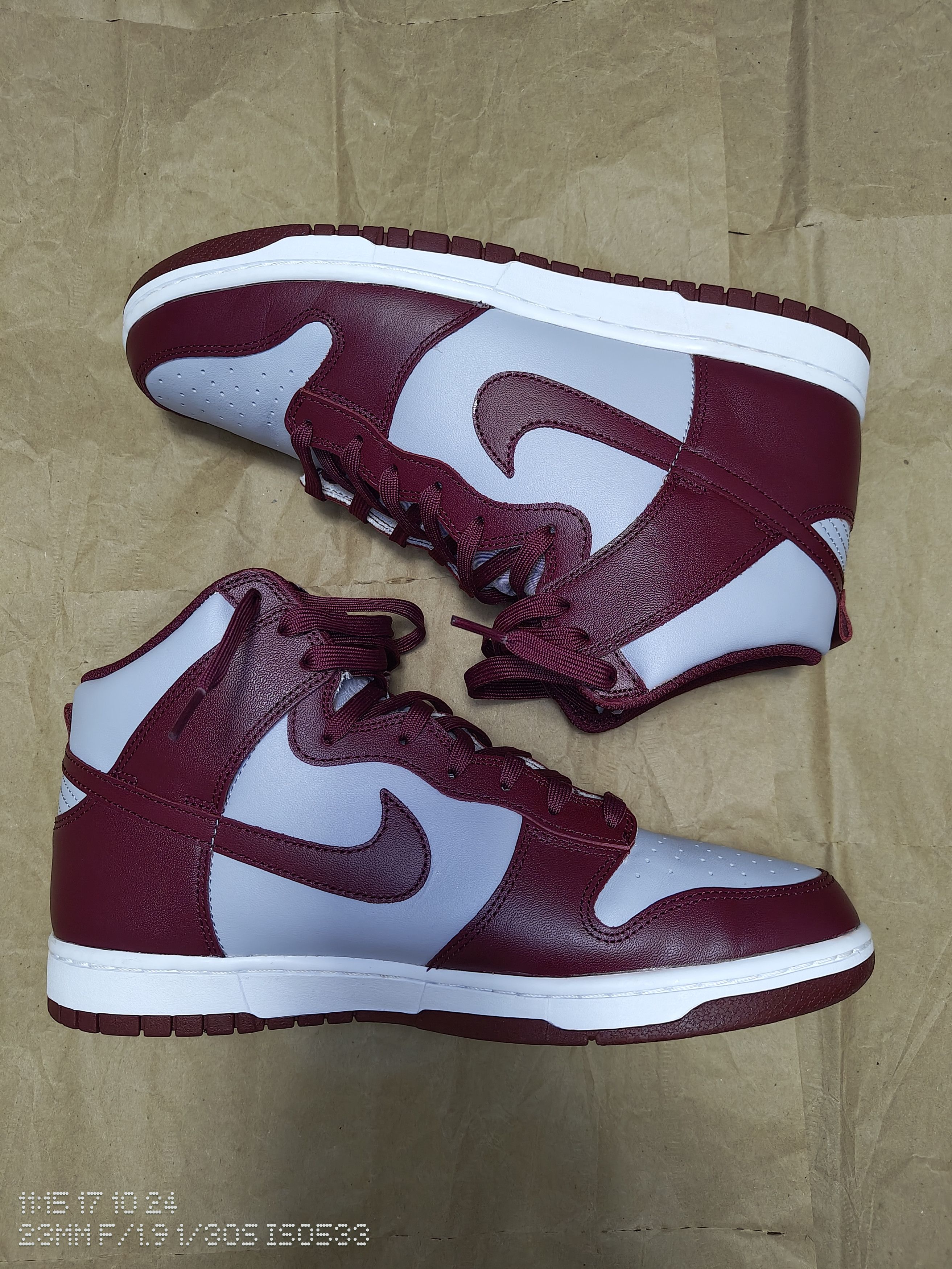 Nike Nike Dunk High Retro Dark Beetroot Size US 11.5 / EU 44-45 - 3 Thumbnail