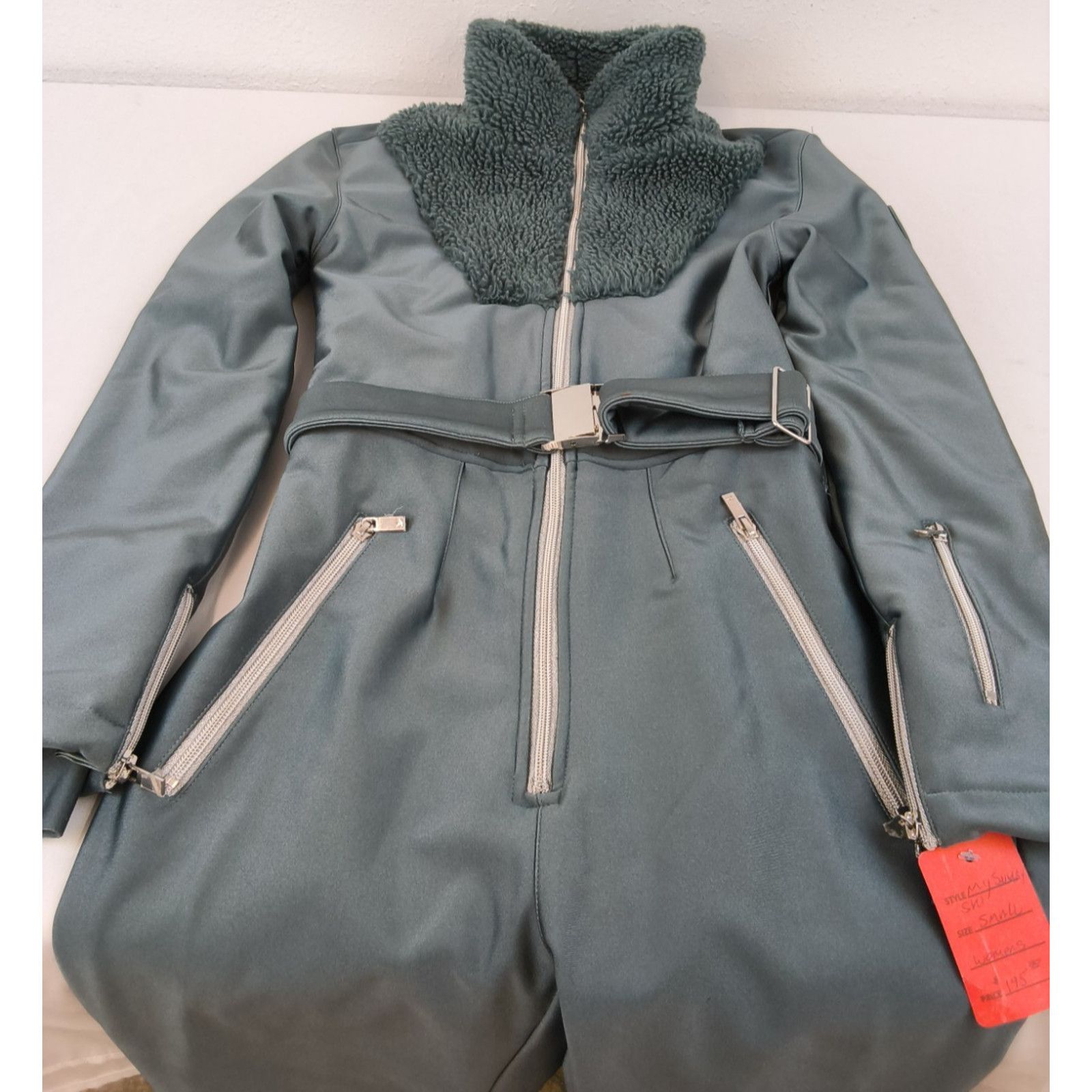 Other My Sunday Ski One Piece Snow Suit Women's S Blue w/ Belt Bag Size 26" / US 2 / IT 38 - 4 Thumbnail