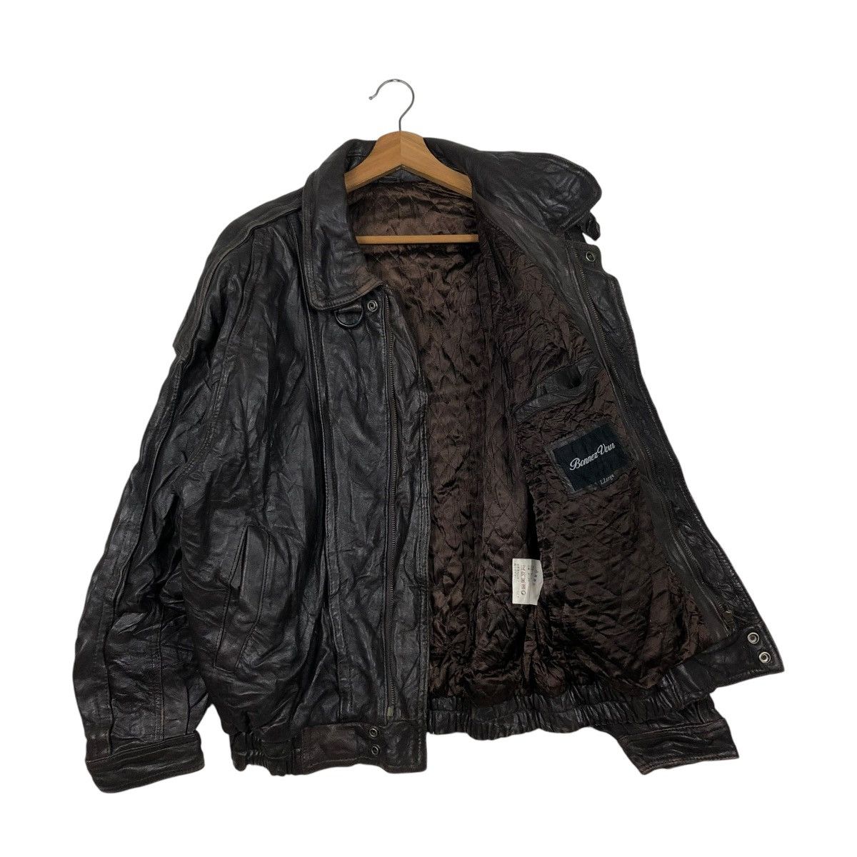 Japanese Brand 🔥VTG GENUINE LEATHER JACKET BIKER BONNEZ VOW ISSEY MIYAKE Size US L / EU 52-54 / 3 - 13 Thumbnail