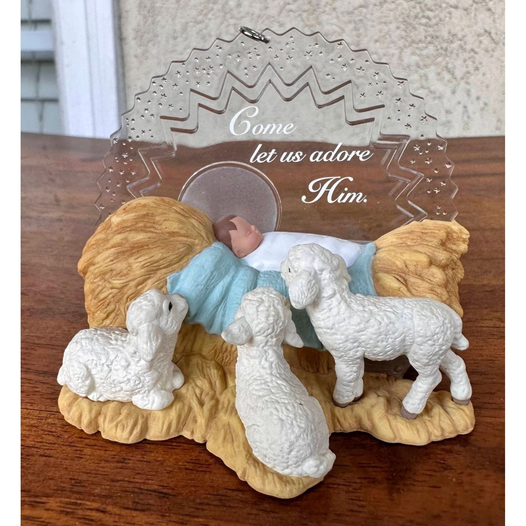 Vintage Hallmark Child of Wonder Christmas Ornament 1999 Manger Baby Size ONE SIZE - 1 Thumbnail
