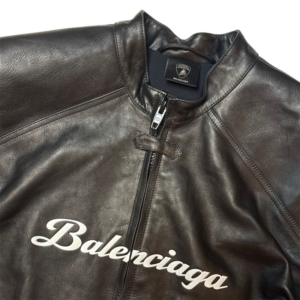 Balenciaga × Lamborghini LEATHER RACER JACKET Size US XL / EU 56 / 4 - 7 Thumbnail