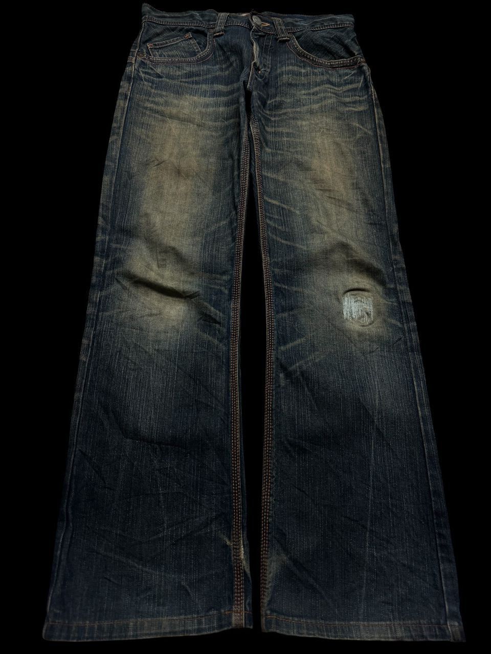 Edwin 💥Flare💥Vintage Edwin Buckle Back Sick Rusty Mudwash Distress Size US 31 - 1 Thumbnail