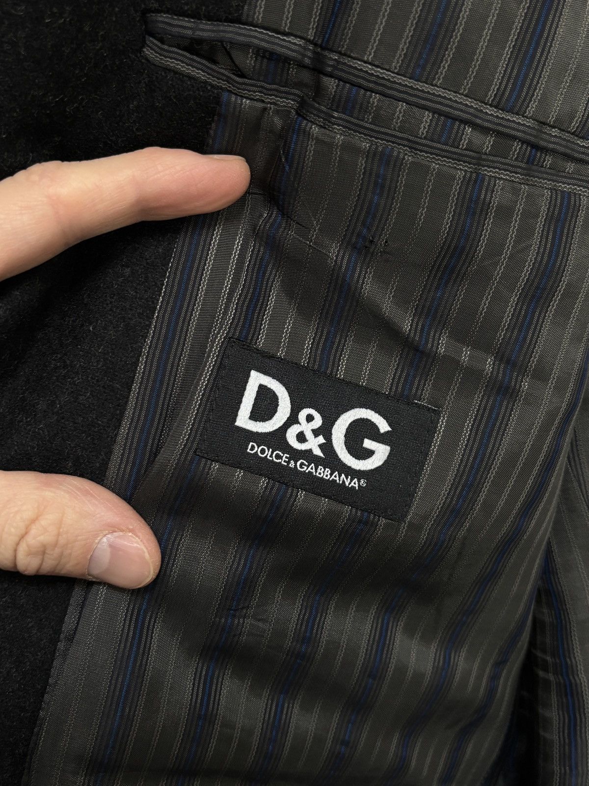 Dolce & Gabbana Dolce & Gabbana Vintage Dark Gray Wool Blazer Jacket Size US L / EU 52-54 / 3 - 8 Thumbnail