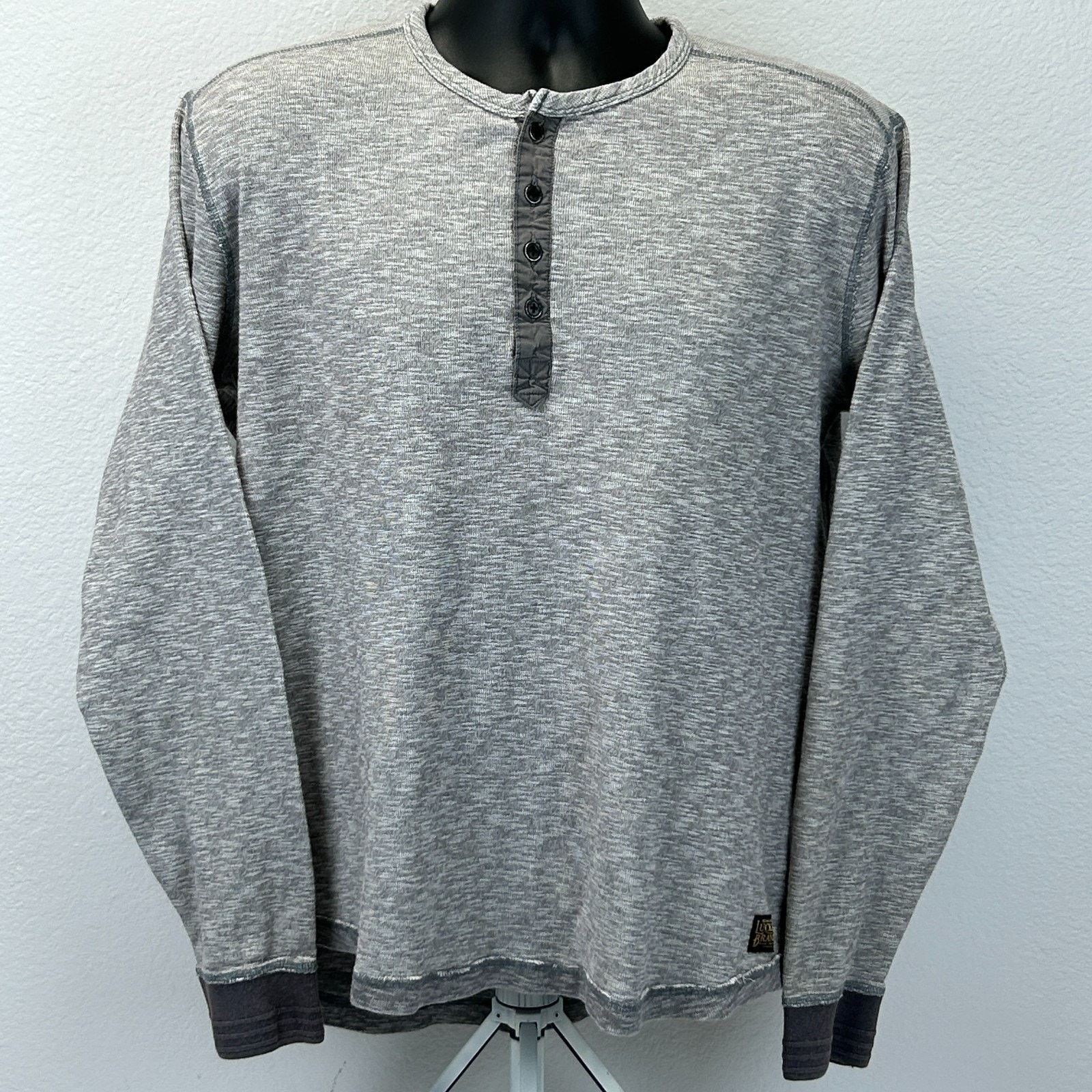 Lucky Brand Lucky Brand Henley T Shirt Long Sleeve Gray L Large Size US L / EU 52-54 / 3 - 2 Thumbnail