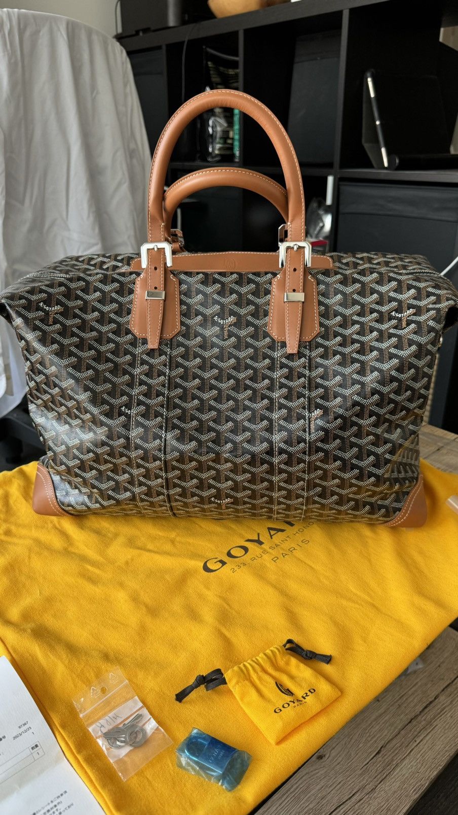 Goyard Goyard 45 Bowling Boeing Foldable Duffle Hand Bag Size ONE SIZE - 16 Thumbnail