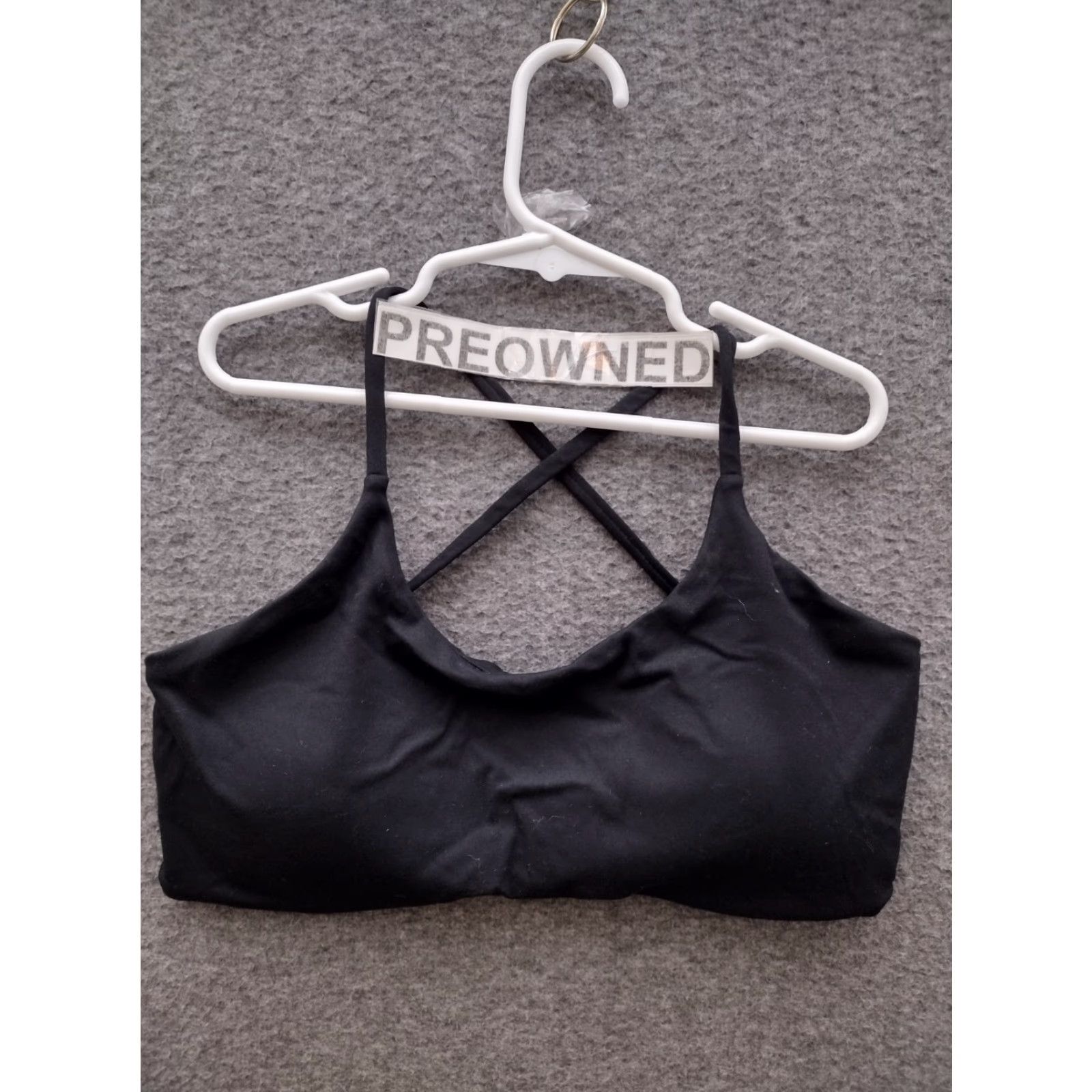Vintage ID Ideology Sports Bra Crossback Deep Black M Women's Shirt? Size ONE SIZE - 2 Thumbnail