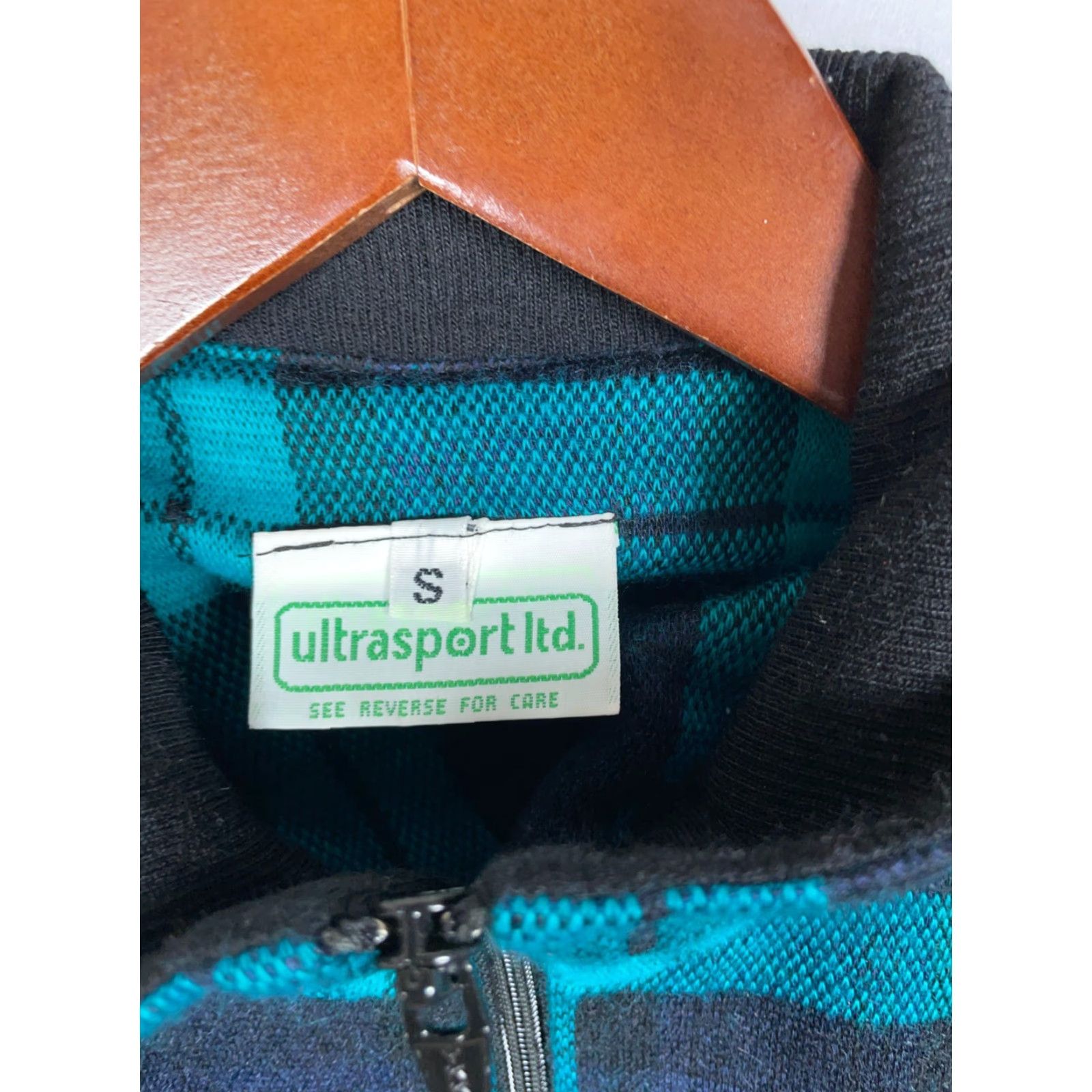 Vintage VINTAGE 80s Men's Full-Zip Cardigan Sweater Adults Small Plaid Knit Lightweight Made in USA Size US S / EU 44-46 / 1 - 3 Thumbnail