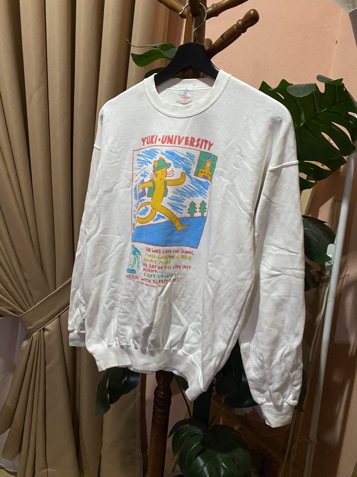 Vintage Vintage Yuki University Graphic Sweatshirt 80s/90s Crewneck Size US M / EU 48-50 / 2 - 4 Thumbnail