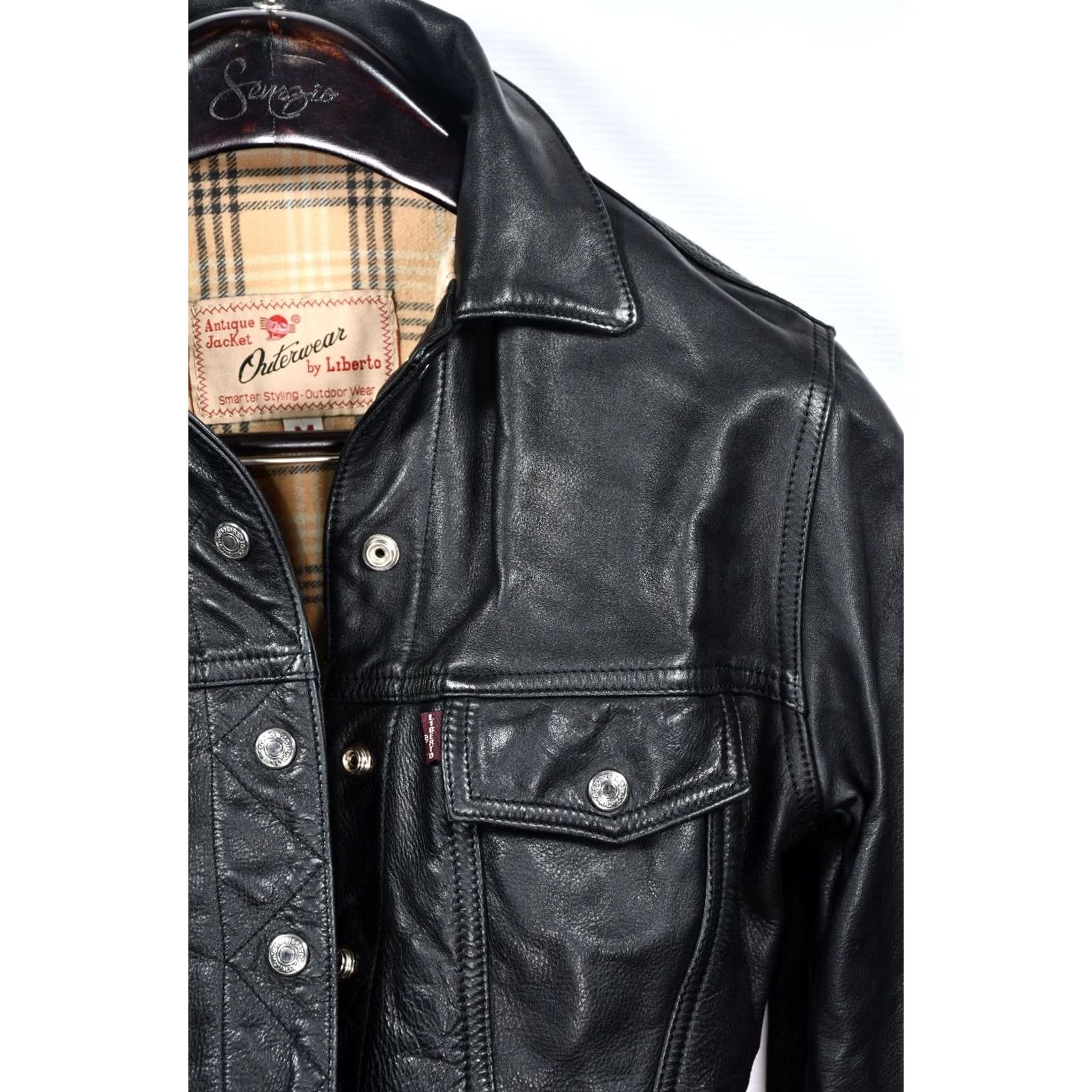 Vintage LIBERTO Jacket Outerwear Women's Vintage Leather Jacket M Black Motorcycle Jacket Size M / US 6-8 / IT 42-44 - 4 Thumbnail