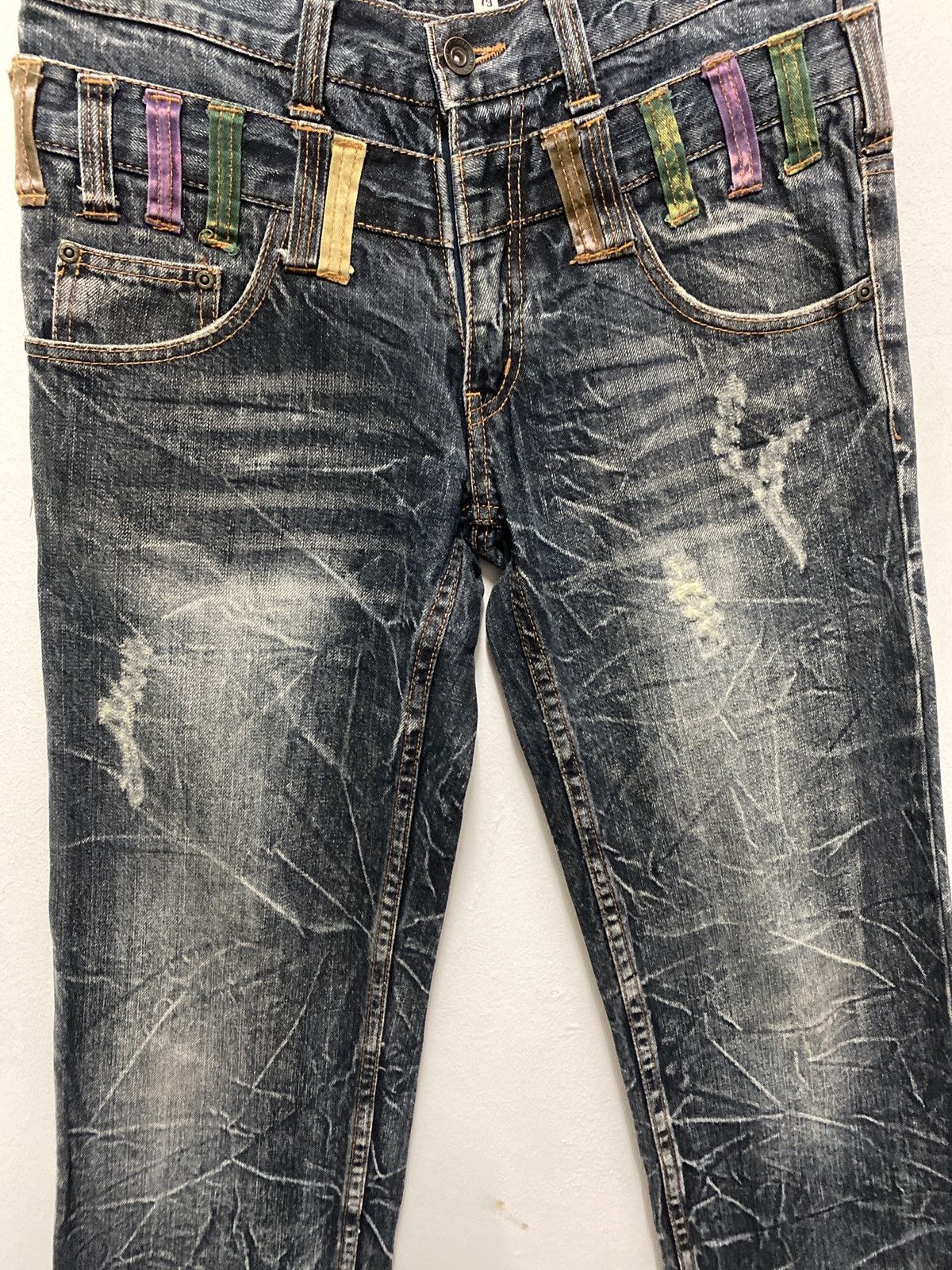 Japanese Brand Nylaus Clothing Vintage Distressed Denim Jeans W30 Size 30 Size US 30 / EU 46 - 3 Thumbnail