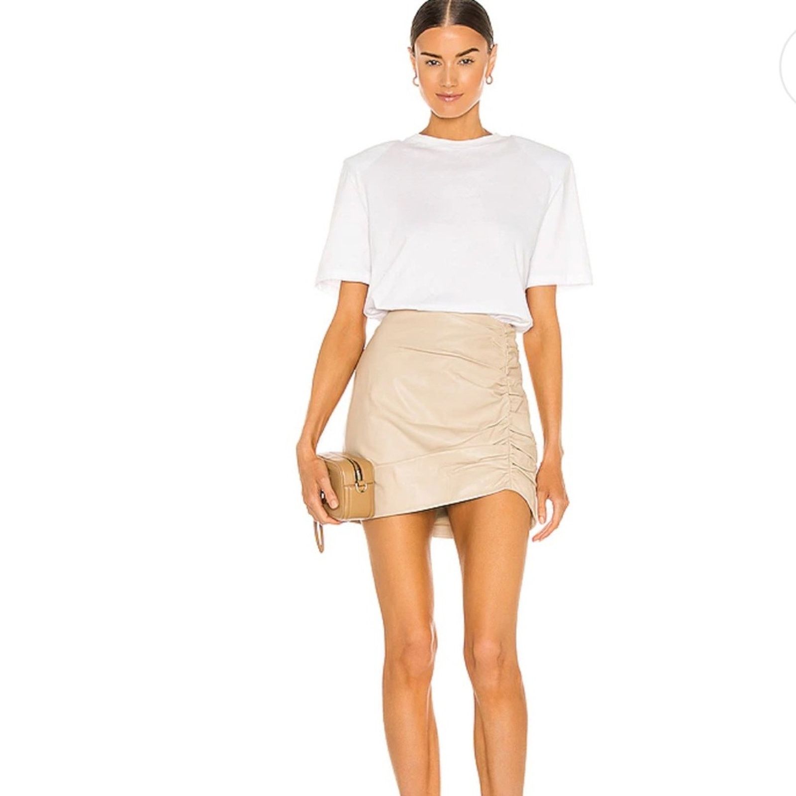 LAMARQUE LAMARQUE x REVOLVE Aricia Skirt BEIGE NWT Size 8 Size 30" / US 8 / IT 44 - 5 Thumbnail