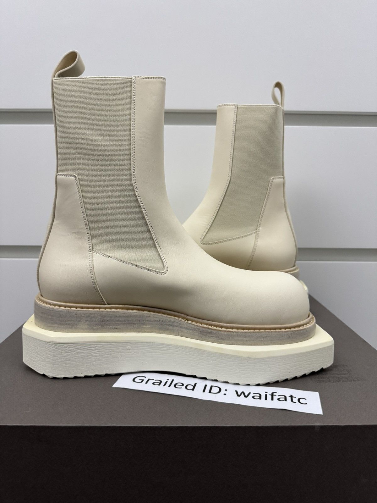 Rick Owens RICK OWENS MILK BEATLE TURBOCYCLOPS BOOTS Size US 8 / EU 41 - 5 Thumbnail