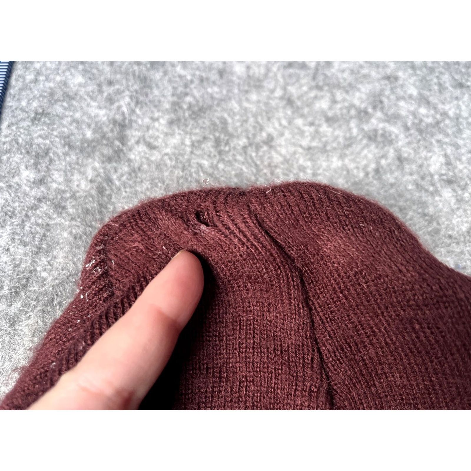 Port & Company Port & Company Hat Beanie Mens One Size Red Benedictine Brewery Logo Knit Winter Size ONE SIZE - 4 Thumbnail