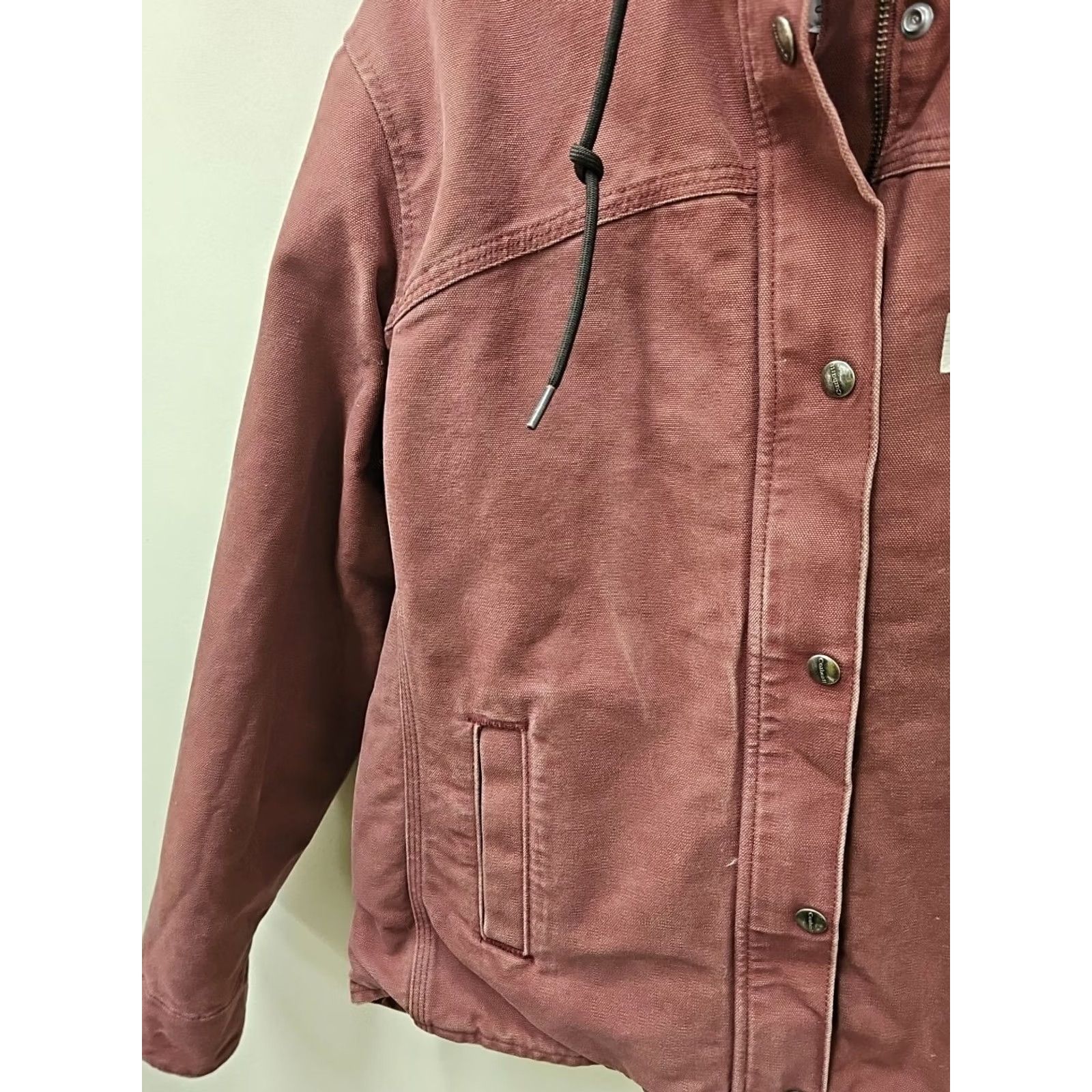 Carhartt VINTAGE Carhartt Canvas Workwear Hooded Sherpa Purple Coat Women's Small 100657 609 Size S / US 4 / IT 40 - 4 Thumbnail