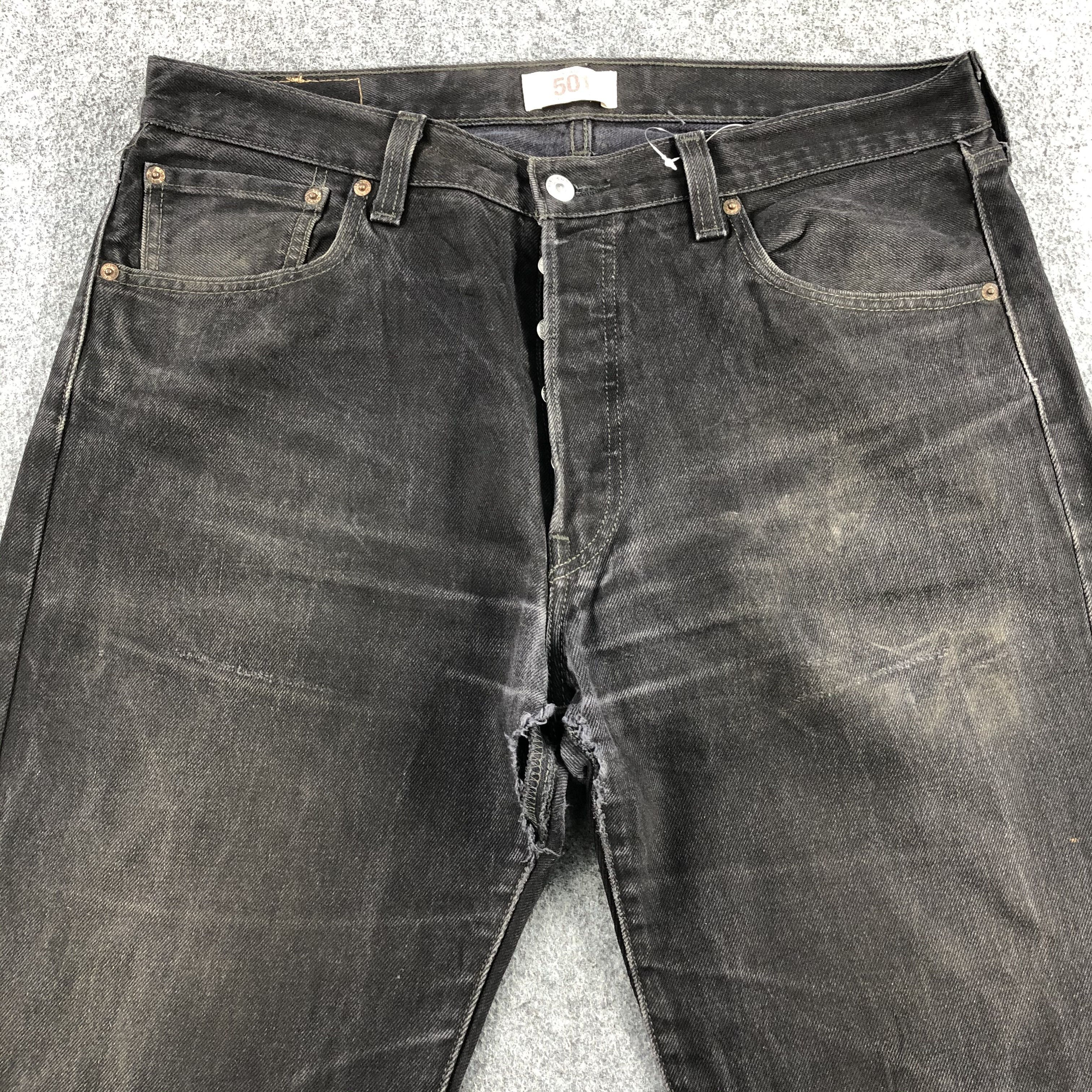 Levi's Vintage Distress Levis 501 Jeans-J1397 Size US 37 - 3 Thumbnail