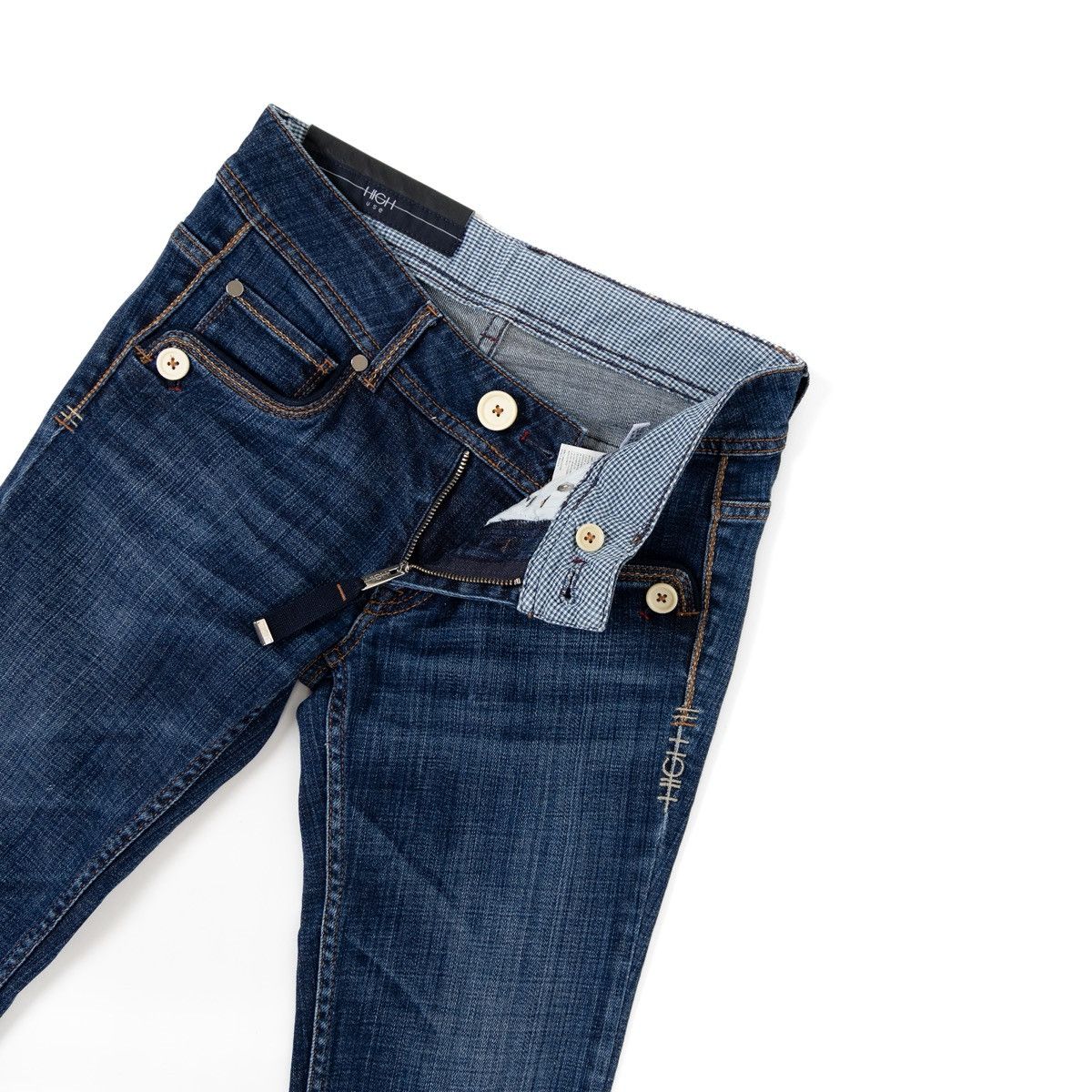 Other High Couture Womens Jeans Blue Slim Fit Button Detail Denim Size 27" / US 4 / IT 40 - 3 Thumbnail