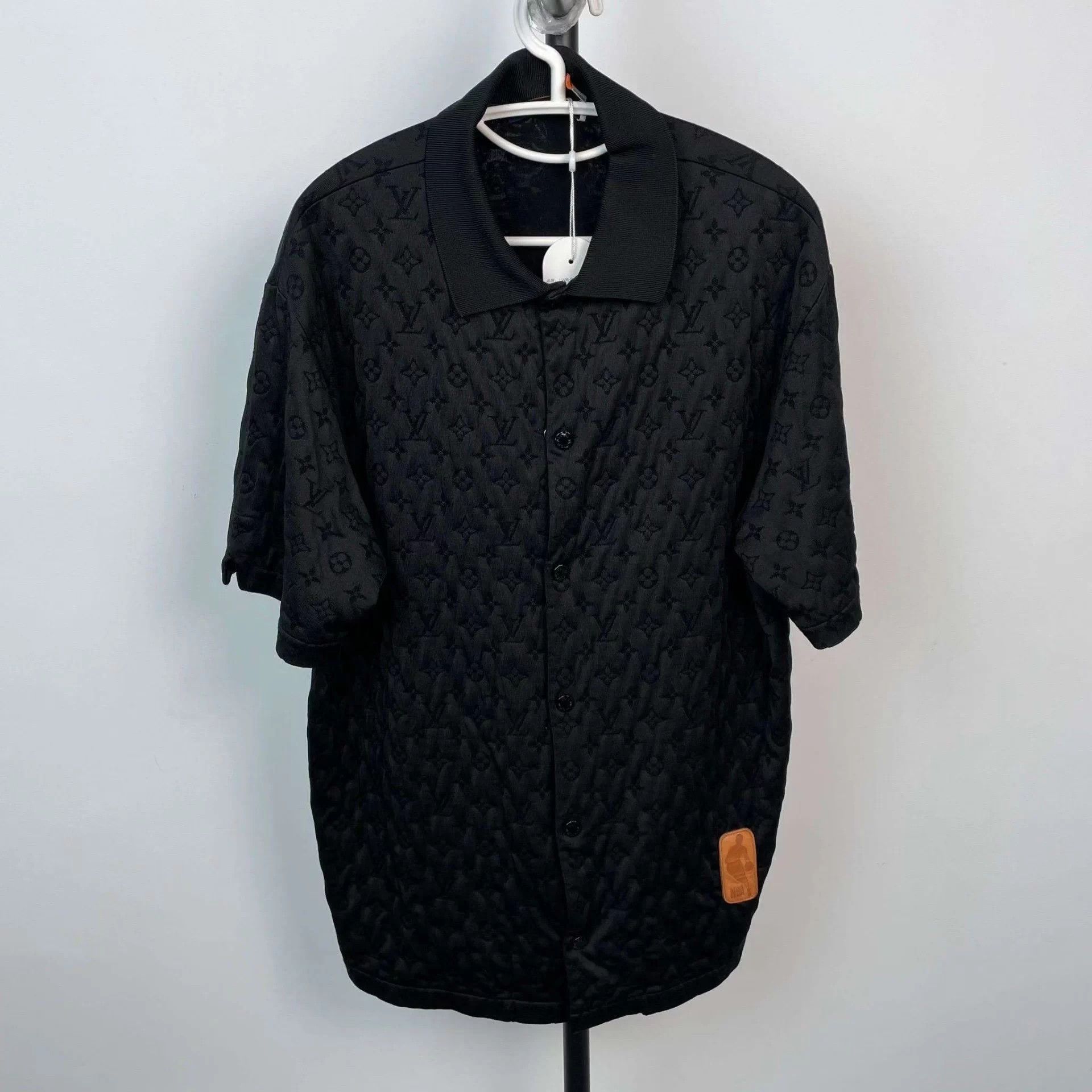 Louis Vuitton LV All Over Print Logo Short Sleeve Shirt Black XL Size US XL / EU 56 / 4 - 1 Thumbnail