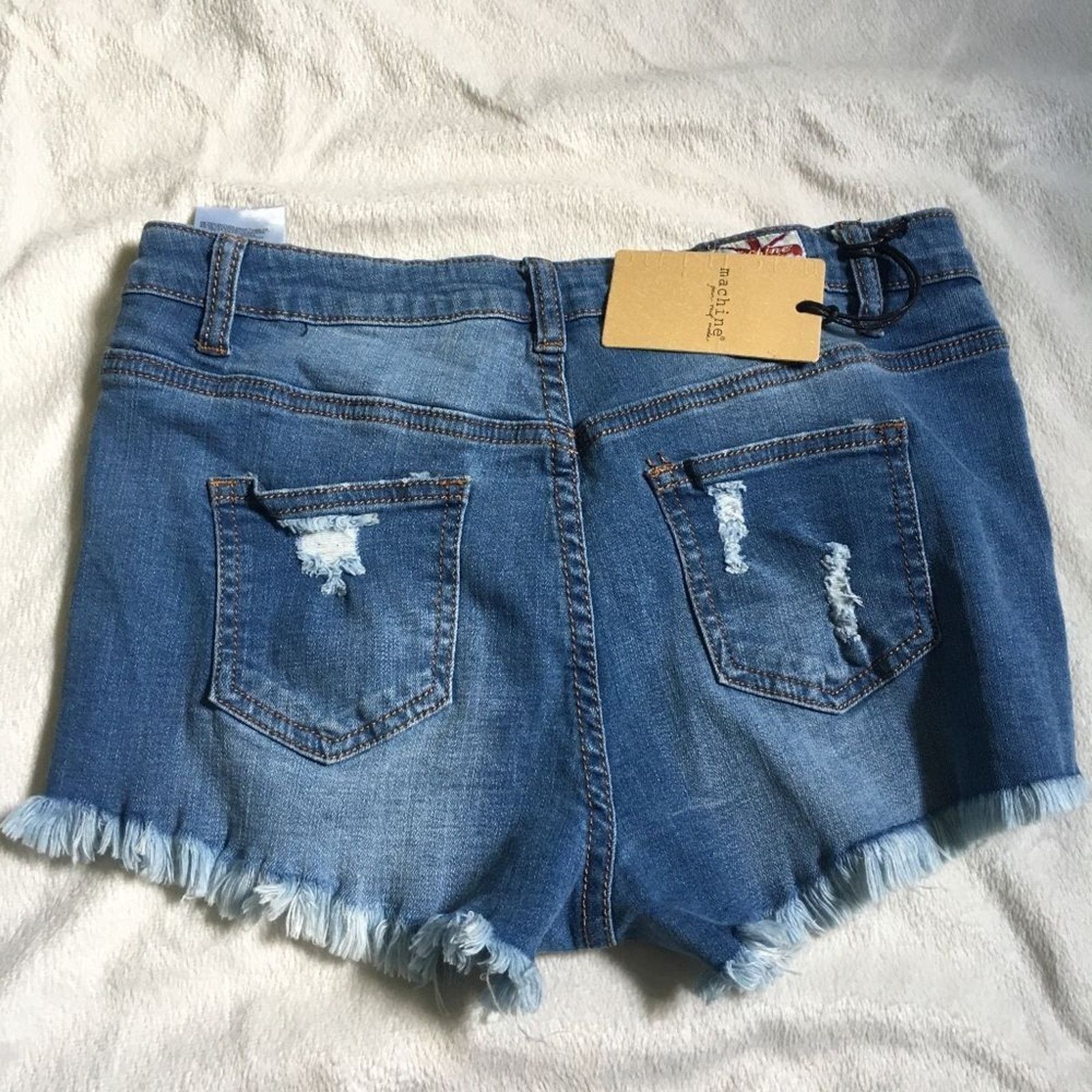 Other Machine Embroidered Distressed Denim Cutoff Shorts | Sz M Size 26" / US 2 / IT 38 - 5 Thumbnail