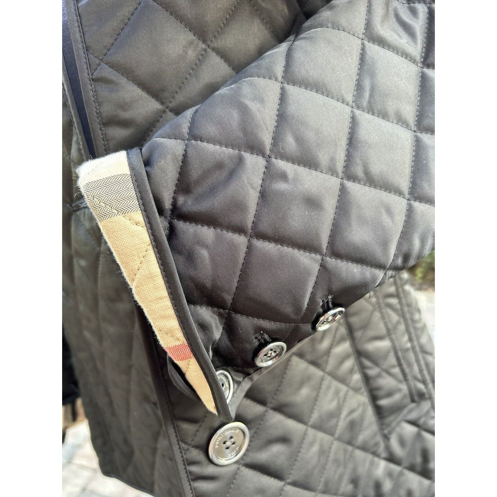 Burberry Women Black Burberry Quilted Coat Med 🖤 Size M / US 6-8 / IT 42-44 - 7 Thumbnail