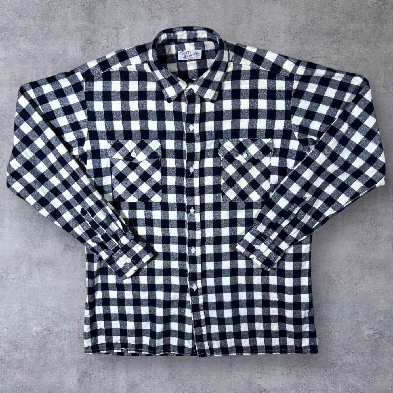 Vintage VINTAGE Friendship Shirt Black White Check Long Sleeve Cotton Flannel Button-Up XL L Mens Size US L / EU 52-54 / 3 - 2 Thumbnail