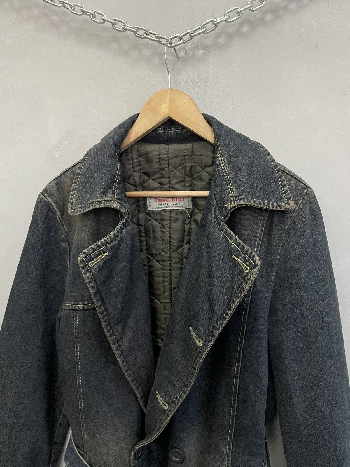 Le Grande Bleu (L.G.B.) Long coat faded blue vintage japan y2k fit if six was nine Size US L / EU 52-54 / 3 - 4 Thumbnail