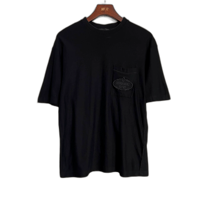 Prada Prada Black Short Sleeve TShirt with Logo-2506 Size US M / EU 48-50 / 2 - 1 Thumbnail