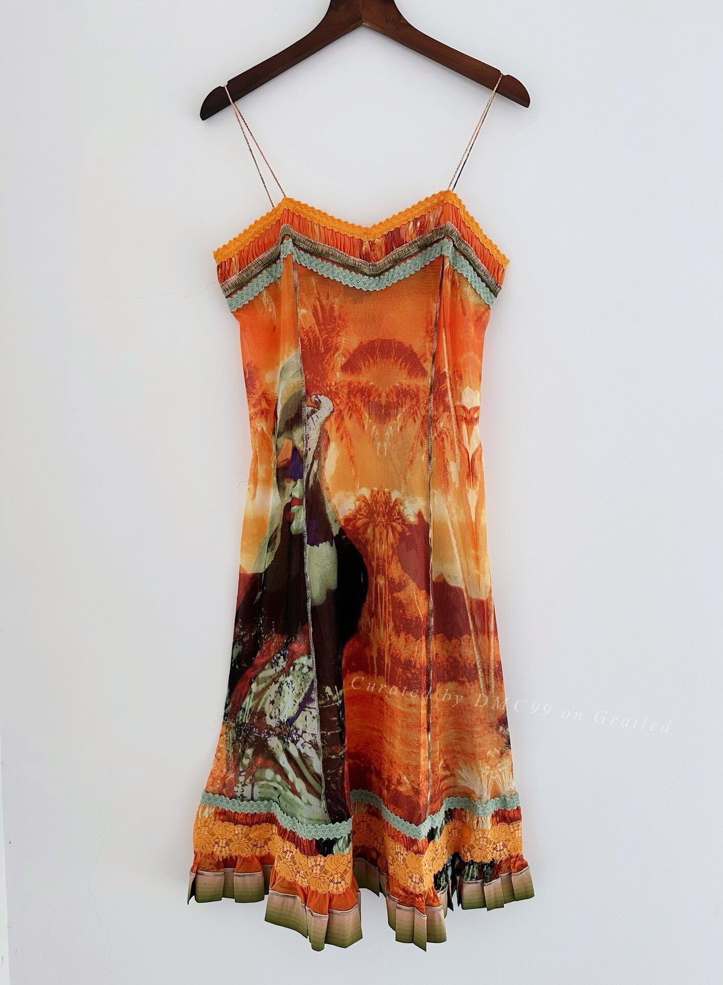 Jean Paul Gaultier Jean Paul Gaultier Sunset Portrait Print Slip Dress Size S / US 4 / IT 40 - 1 Thumbnail