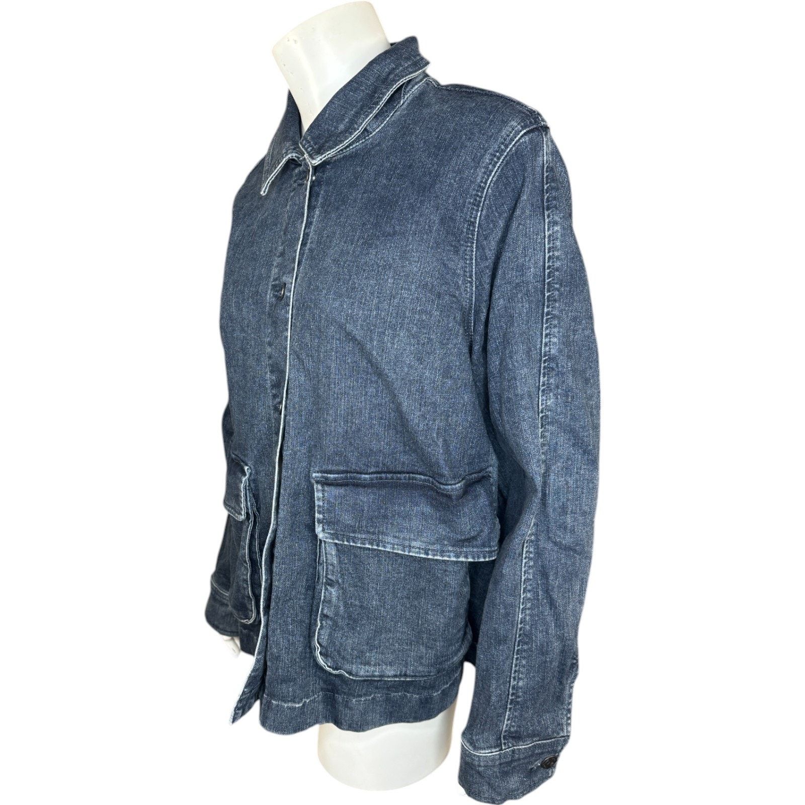 Other Me by Jennie Garth Denim Jacket Washed Grey Blue Wash 1X Size XL / US 12-14 / IT 48-50 - 5 Thumbnail