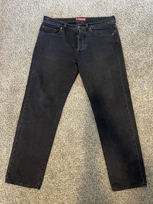 Supreme Black Regular Jean | Grailed