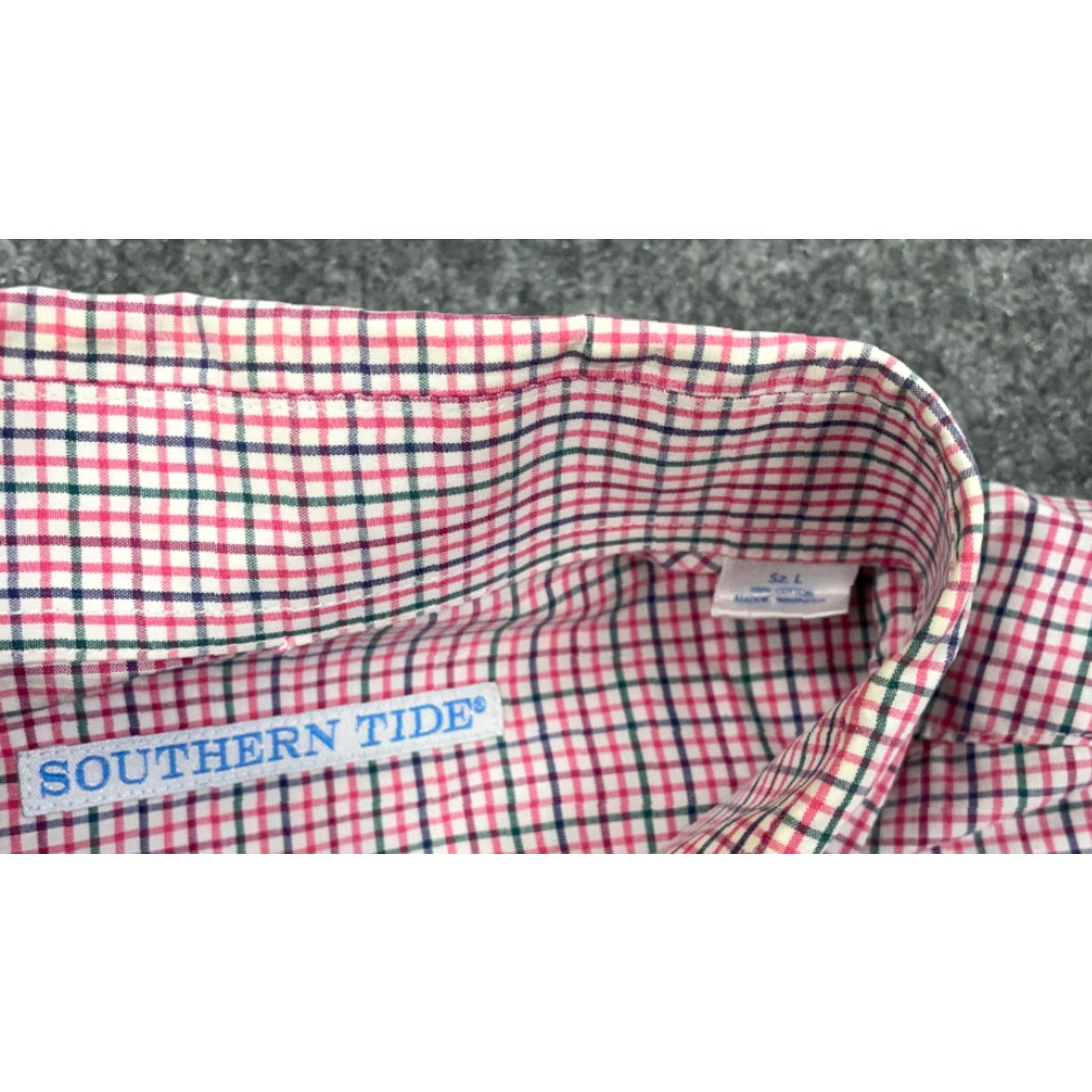 Southern Tide Southern Tide Shirt Button-Up Pink Small Grid Check Pattern Adult Large Preppy Size US L / EU 52-54 / 3 - 3 Thumbnail