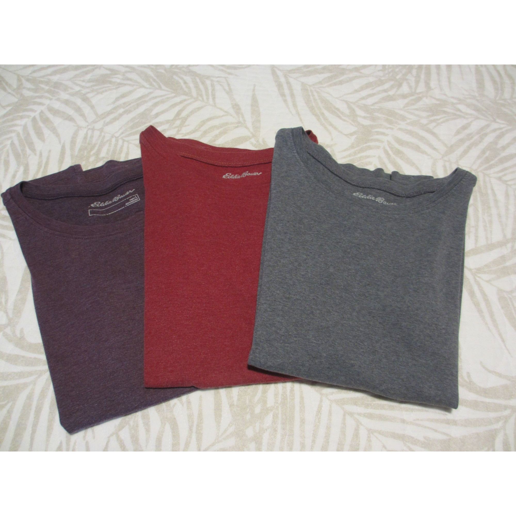 Eddie Bauer Lot of 3 Eddie Bauer Womens Classic Fit Crewneck T-Shirts In Size L / US 10 / IT 46 - 3 Thumbnail