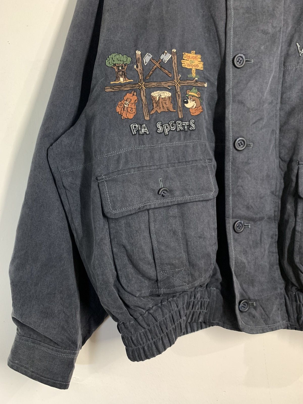 Japanese Brand × Vintage Vintage PiaSports Woodyland Bomber Jacket Size US XXL / EU 58 / 5 - 6 Thumbnail