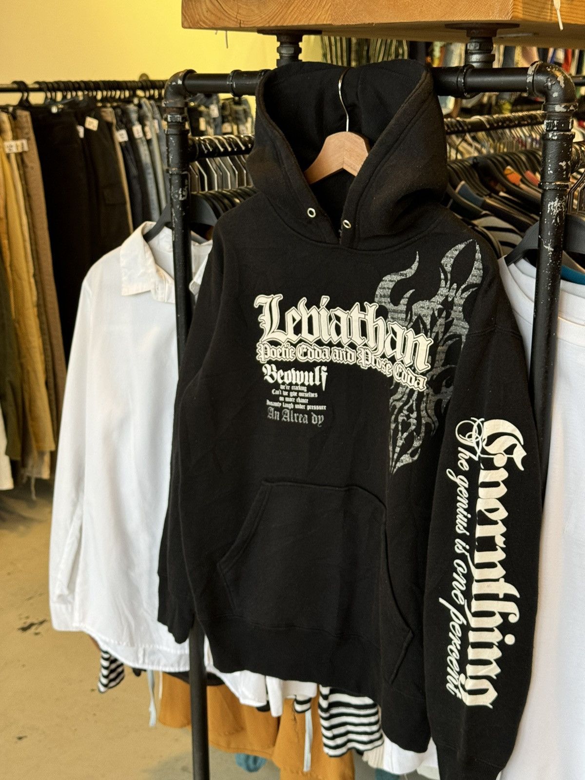 Japanese Brand Vintage Y2K Beaumere Punk Riot Poem Laces Hoodies Size US L / EU 52-54 / 3 - 2 Thumbnail