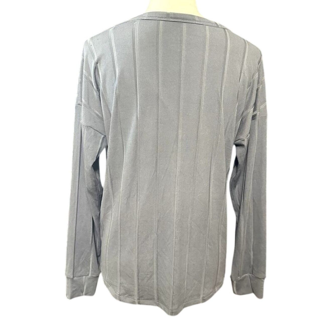 Other Danskin Women's Gray/Blue Light Weight Ribbed Blouse M NWOT Size M / US 6-8 / IT 42-44 - 4 Thumbnail