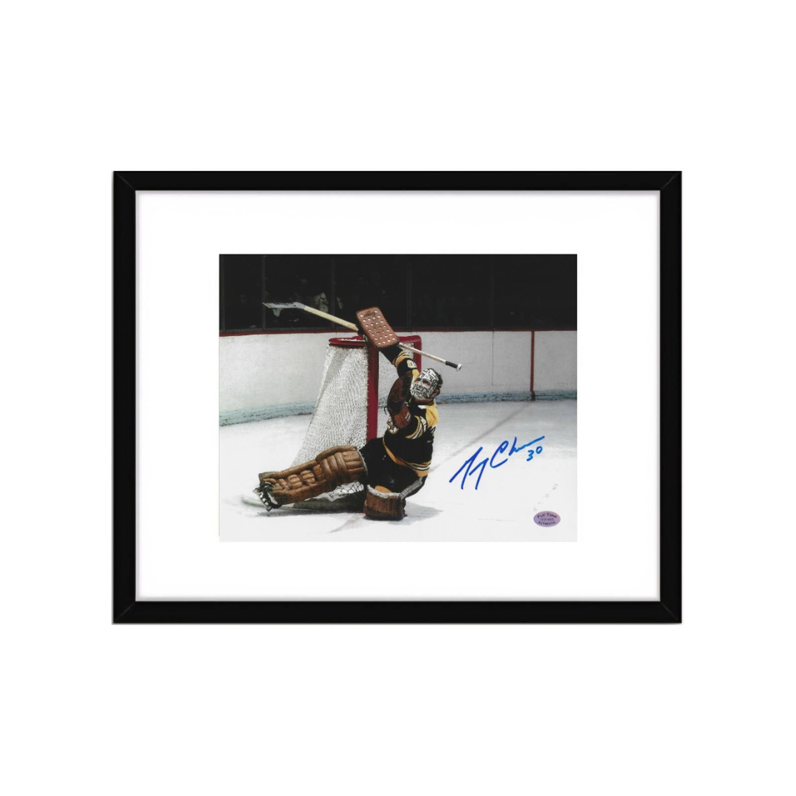 Other Gerry Cheevers Bruins Autographed 8x10 Photo coa W/Frame Size ONE SIZE - 2 Thumbnail