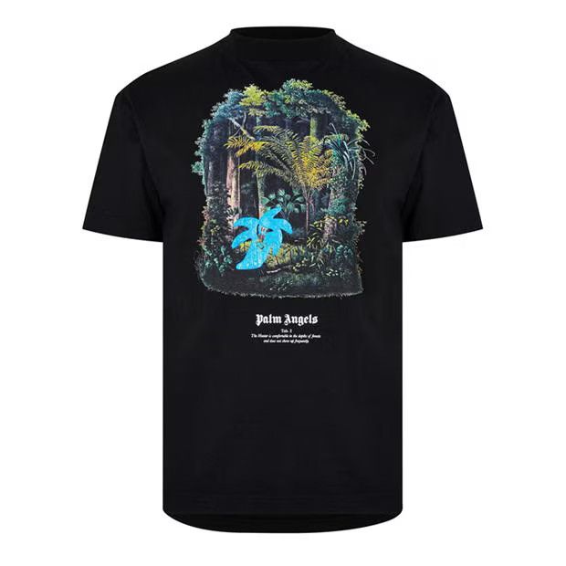 image of Palm Angels O1G2R1Mq0524 T-Shirts In Black & Multi, Men's (Size Large)