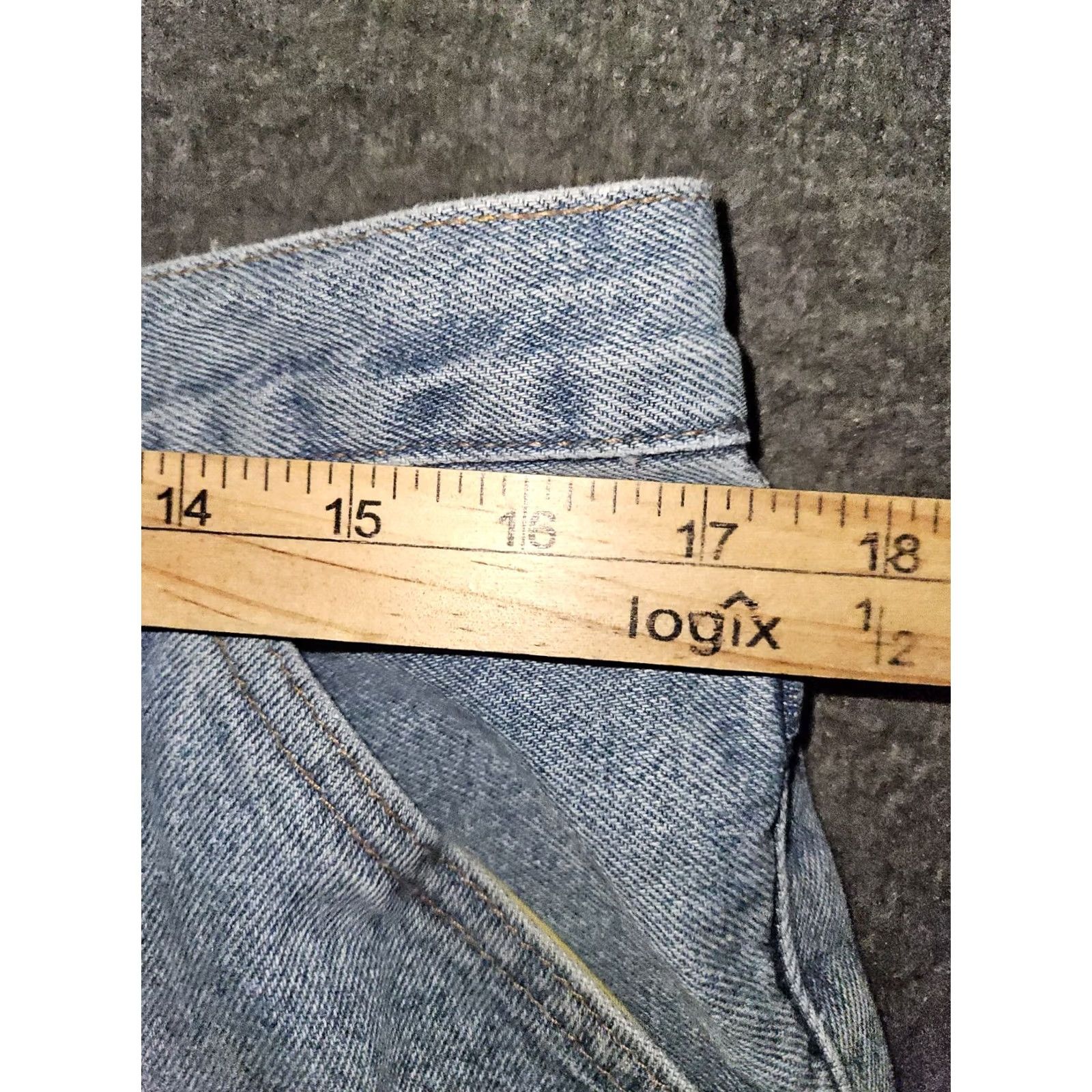 Nautica VINTAGE Nautica Relaxed Straight Carpenter Jeans Mens 34x30 90s Y2K Blue Denim Distressed Pockets Easy Care Regular Inseam 28"} Size US 34 / EU 50 - 4 Thumbnail