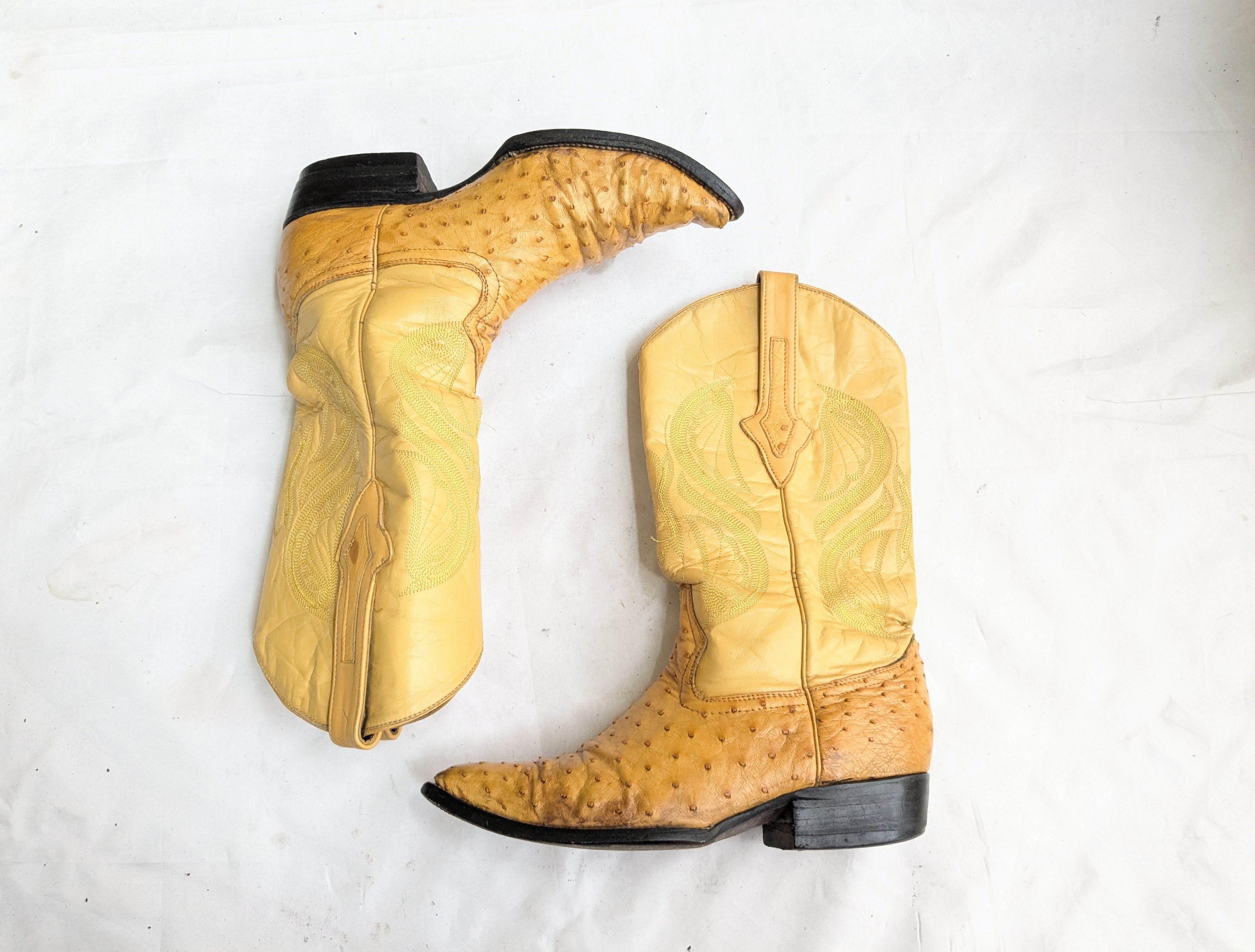 Nike Vintage Cowboy Boots Yellow Crocodile Leather 7.5 Size US 7.5 / EU 40-41 - 1 Thumbnail