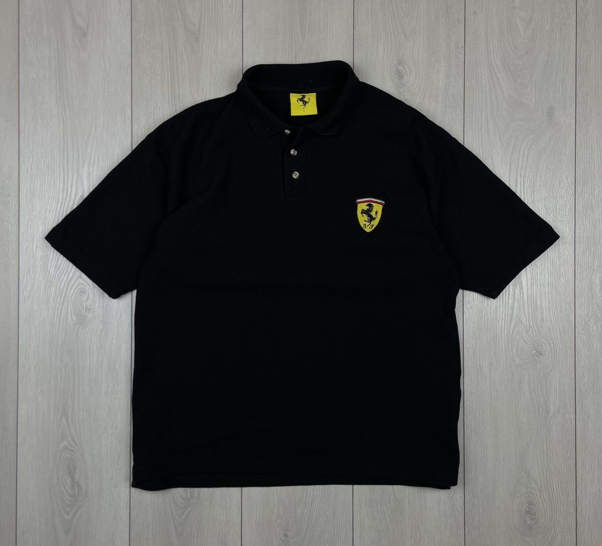 Ferrari Ferrari 1996 Vintage Men’s Black Polo Size L - XL Size US L / EU 52-54 / 3 - 1 Thumbnail