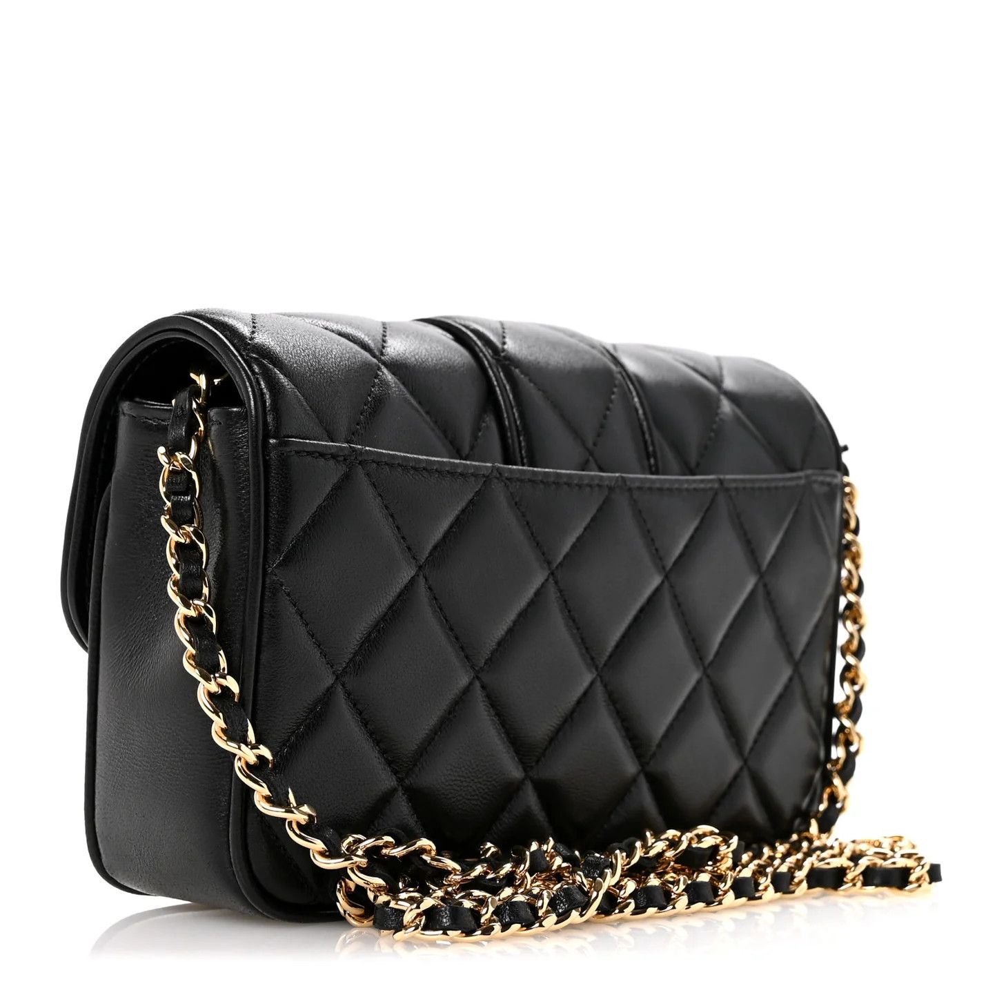 Chanel os11x0126 Size: OS / Lambskin Quilted Tab Mini Flap Black Size ONE SIZE - 3 Thumbnail