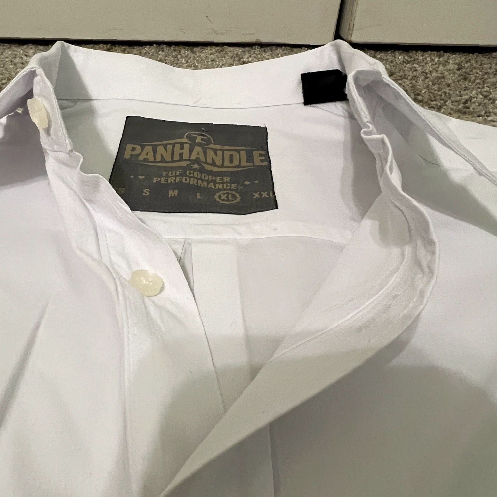 Vintage VINTAGE Panhandle Tuf Cooper Men's Cotton Button-Down Shirt XL White Casual Workwear Travel Size US XL / EU 56 / 4 - 4 Thumbnail