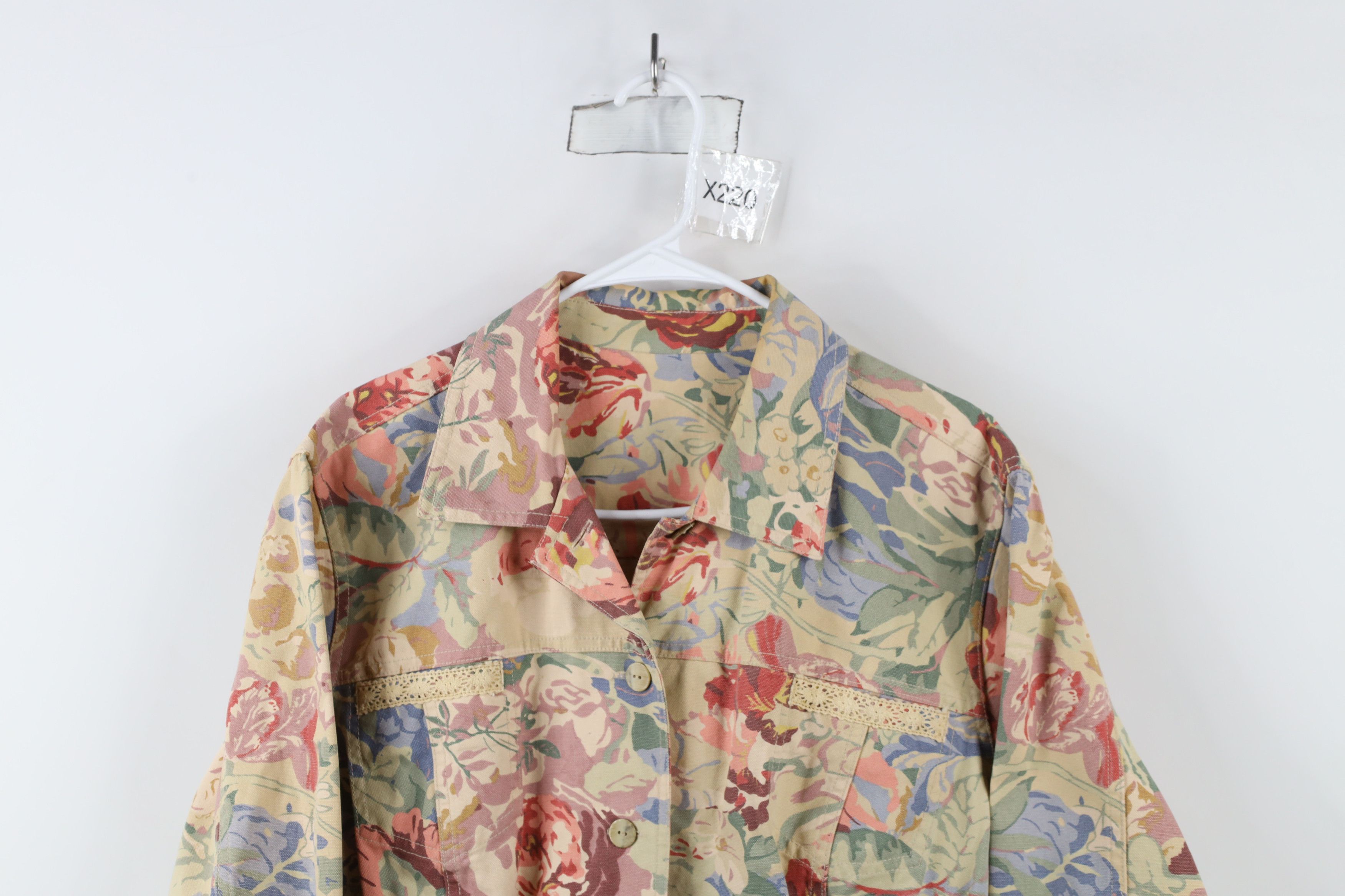 Vintage Vintage 90s Streetwear All Over Print Canvas Trucker Jacket Size XL / US 12-14 / IT 48-50 - 2 Thumbnail
