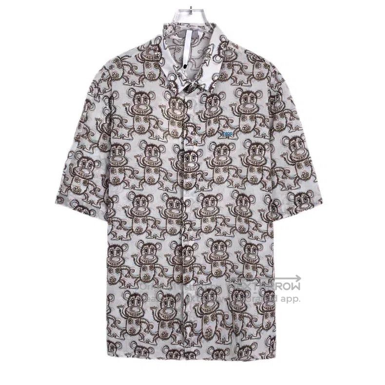 Dior Dior Size 41 Logo embroidered animal full print lapel short Size US XXS / EU 40 - 1 Thumbnail