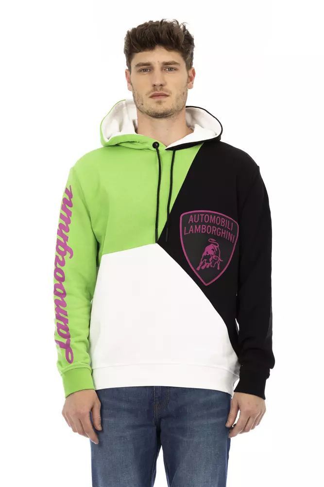 Automobili Lamborghini Orange Cotton Men's Sweater